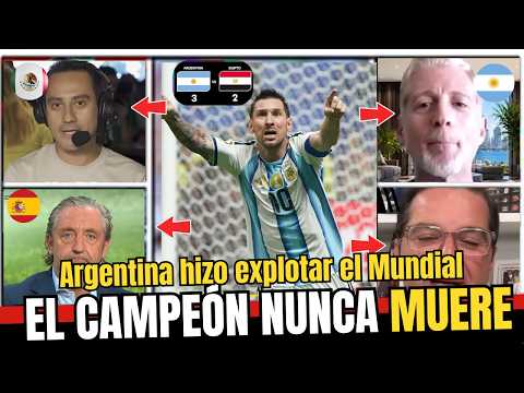 PRENSA MUNDIAL SE RINDE ante Argentina tras una remontada inolvidable a Egipto