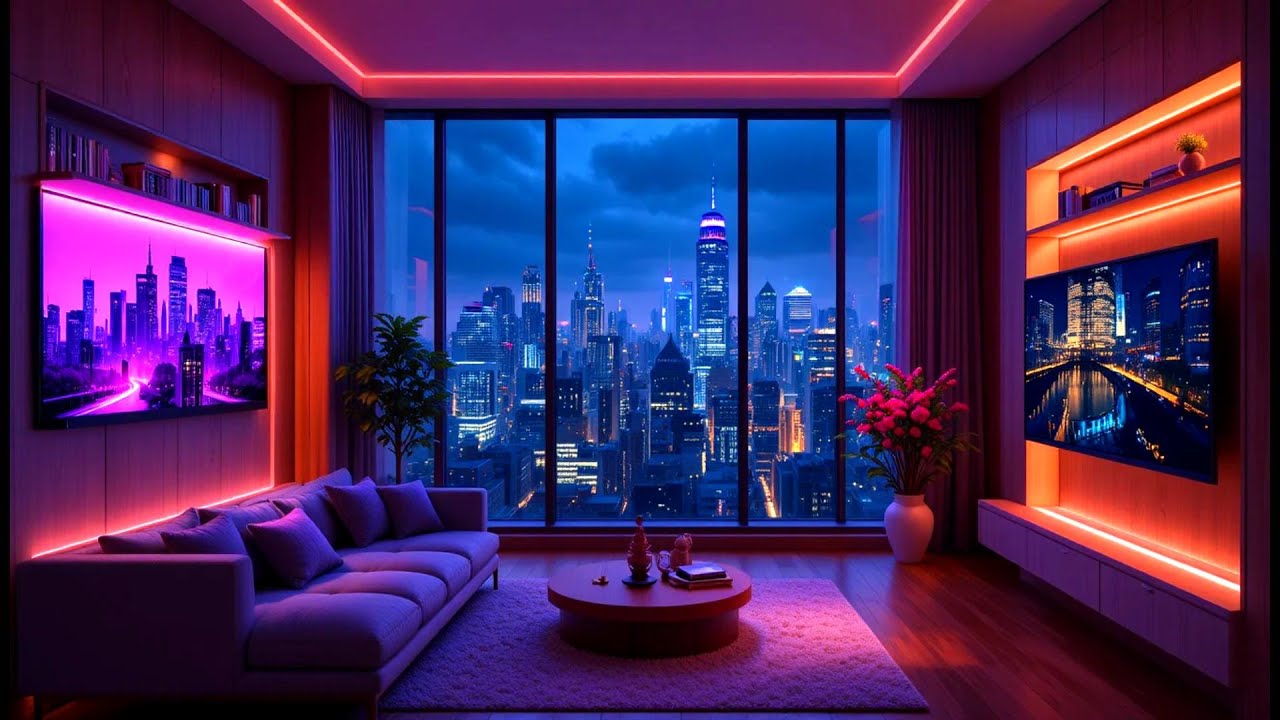 Rainy 90s Lofi City 🌧️ Smooth Hip Hop Beats for Late Nights