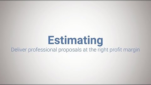 Aspire Software: Estimating- Produced by Clear Point Video