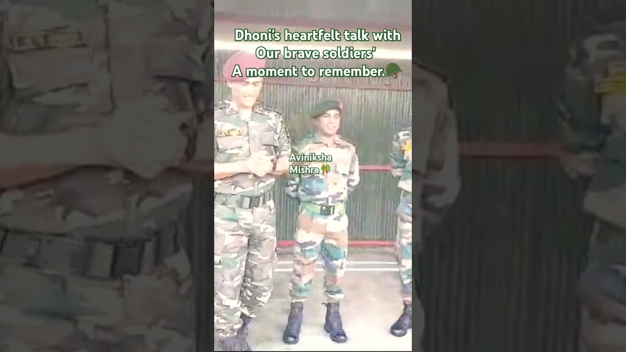M S Dhoni's inspiring conversation with our soldiers🪖✅#shorts #youtube #army