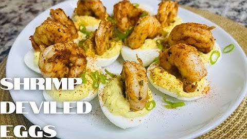 Shrimp Deviled Eggs | Deviled Eggs | Appetizer Recipes | Thanksgiving Recipes| Holiday Recipe