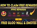 FFWS FINAL DAY REWARDS 💯 // FREE  GLOO WALL SKINS 😍 EMOTES 💥