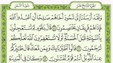 سورة النمل سعد الغامدي كاملة مع القراءة من المصحف الشريف  جودة عالية