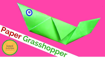 Origami Tutorial   How to fold an Easy Origami Grasshopper with Paper Craft