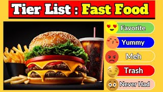 Tier List Rank Fast Food from Favorite to Trash 🍕📝 - Junk Food Quiz