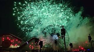 New Years Firework Show At Disneys California Adventure Park.