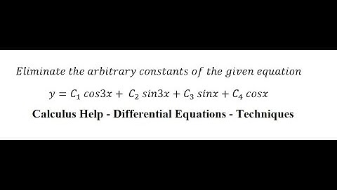 Eliminate the arbitrary constants of the given equationy=C1 cos3x+ C2  sin3x+C3 sinx+C4 cosx