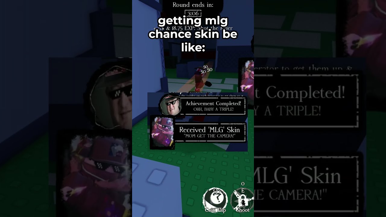 Getting Mlg Chance Skin Be Like Shorts Roblox Forsaken