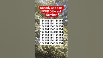 Brain Test: Find Four Different Number #brainteaser #puzzle #find #america #braintest #shorts