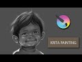 portrait painting in krita | #sketches #art #sketchings #drawing #learningsketch #sketch
