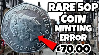 This Rare & Valuable 50p Coin Minting Error Sold For £70.00