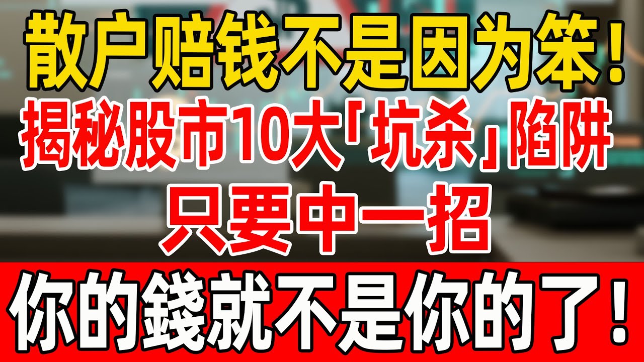 散户赔钱不是因为笨！揭秘股市10大「坑杀」陷阱，90%的人就是这样被主力收割的！只要中一招，你的錢就不是你的了！#炒股#投資#理財#富人思维#财商#财商知识#晚年生活#晚年幸福#退休生活