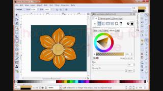 How to create a flower in Inkscape