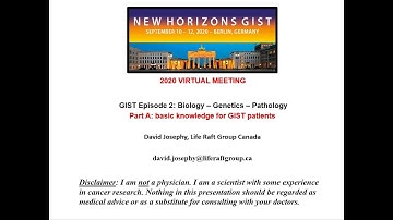 New Horizons GIST 2020: Episode 2 - Biology, Genetics, Pathology
