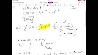 Exponential random variables: memoryless property