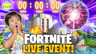 FORTNITE FLOODED ! Doomsday Live Event with Ryan and Daddy!