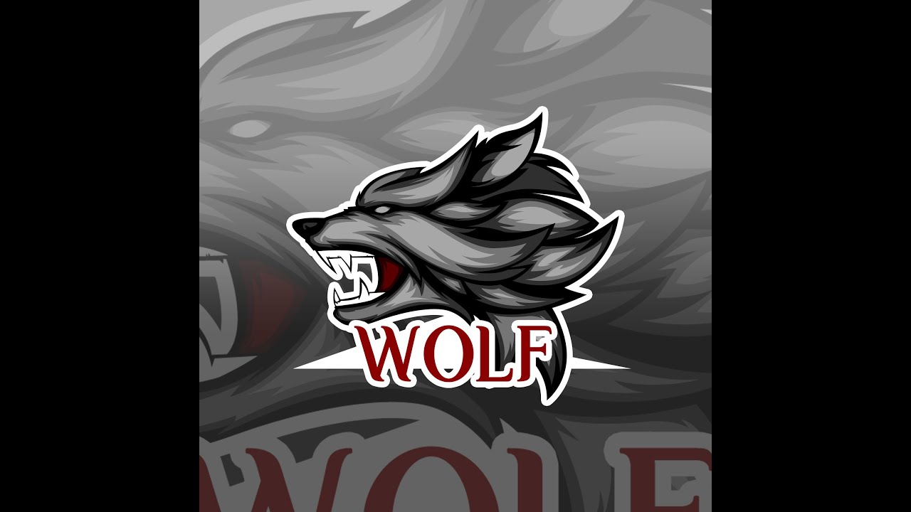  Desain  Logo  Esport  WOLF 2 Desain  Dengan Photoshop 