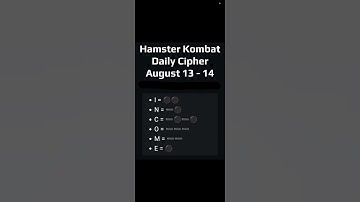 14 Aug Daily Cipher Code|Hamster Kombat Daily Cipher Code