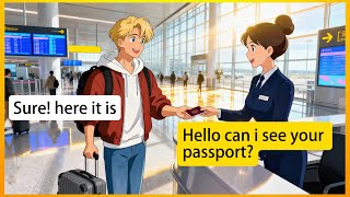 Learn English At the Airport | First Time Travel Alone | Easy English Conversations (A1-A2)