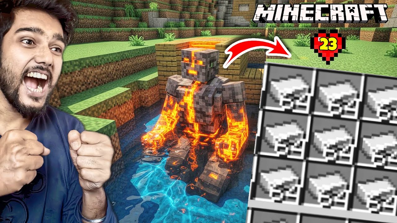 I Built an UNLIMITED Iron Farm in Minecraft Survival Episode - YouTube