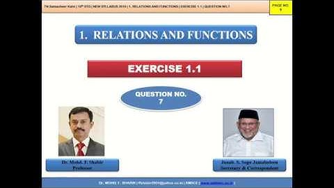 TN Samacheer Kalvi | 10th STD | TAMIL | EXERCISE 1.1 | QUESTION NO.7 | 1. RELATIONS AND FUNCTIONS