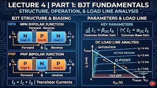 Bipolar Junction Transistor Fundamentals | NPN, PNP, Biasing & Operating Regions