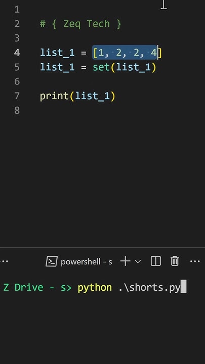 Getting unique values in python is so easy 😆👌😲 - YouTube