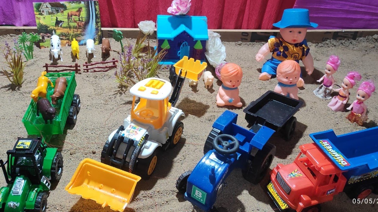 gadi wala video/toys wala video/chintu pintu water play/jcb/tractor 🚜