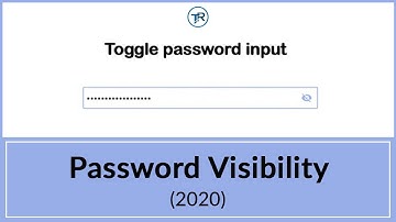 PASSWORD VISIBILITY USING JAVASCRIPT (2020) | PASSWORD HIDE AND SHOW WITH ICON