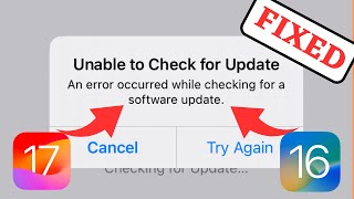 Unable to check for software update |An error occur while checking for software update |iOS 16 |2023