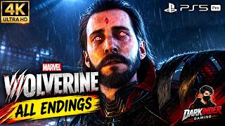 Marvel's Wolverine - Final Boss & All Endings (4K 60FPS)