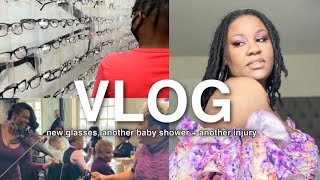 #Vlog NEW GLASSES, A LIT BRUNCH, BABY SHOWER DECOR + FOOT INJURY