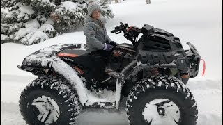 Little girl gets MASSIVE ATV stuck!