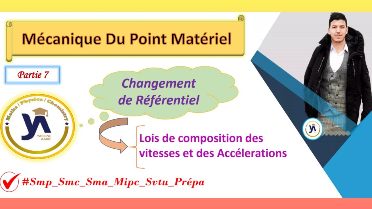 mécanique du point matériel (smpc-sma-prépa) #partie7: Changement de réferentiel [darija]