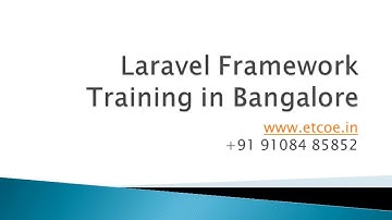 Laravel Framework Training in Bangalore - ETCOE IN