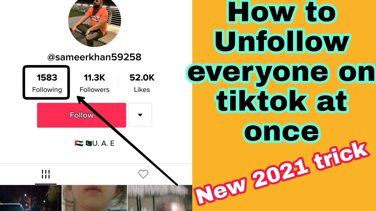 How To Unfollow All Following On Tiktok Just One Click Tiktok Trick New Trick 2021 Youtube How To Unfollow All Following On Tiktok Just One Click Tiktok Trick New Trick 2021 Youtube