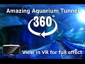 Amazing Aquarium Tunnel in 360 for VR. See 360 sharks in virtual reality