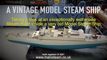 A VINTAGE MODEL STEAM SHIP POND LAUNCH