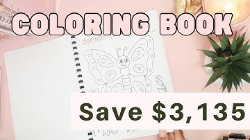 COLORING BOOK SAVINGS IS HERE!! | Cash stuffing | Savings challenge