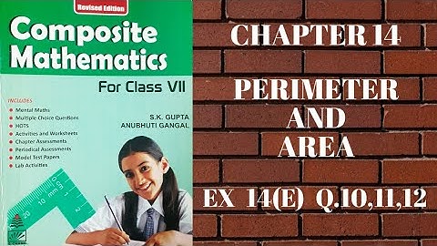 std 7 || exe 14(E) || Q.10,11,12 || Perimeter and Area || composite mathematics || s.chand