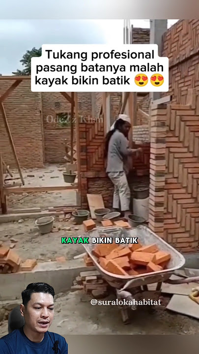 Tukang bangunan profesional, pasang bata malah kayak bikin batik bikin warganet melongo. #shorts