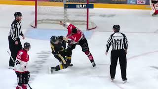 Ilies Djemel Vs Jordan Kelsall - Hockey Fight