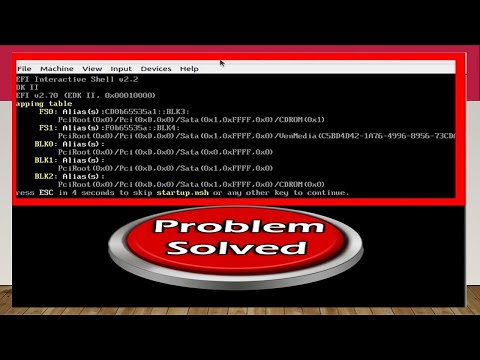 Fixed Error Virtualbox UEFI Interactive Shell v2.2 startup MacOS, Linux, Windows