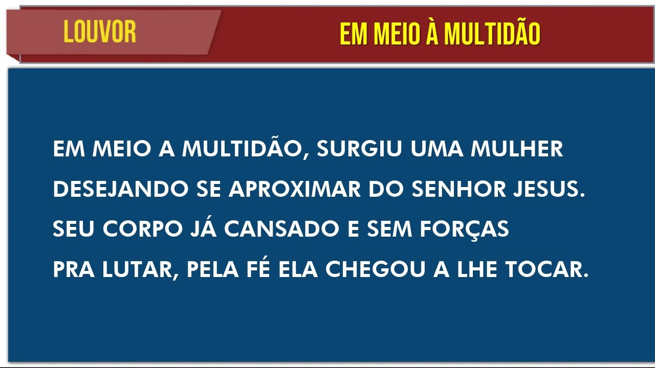 Louvor Novo - Em Meio À Multidão (Avulso ICM)