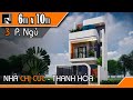 TNK104 - Thiết kế nhà ống 2 tầng 1 tum 6x10m trên đất 6x20m cho Chị Cúc -  Thanh Hóa