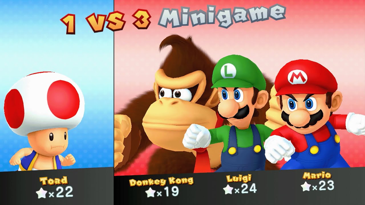 Mario Party 10 - Donkey Kong vs Mario vs Toad vs Luigi - Haunted Trail