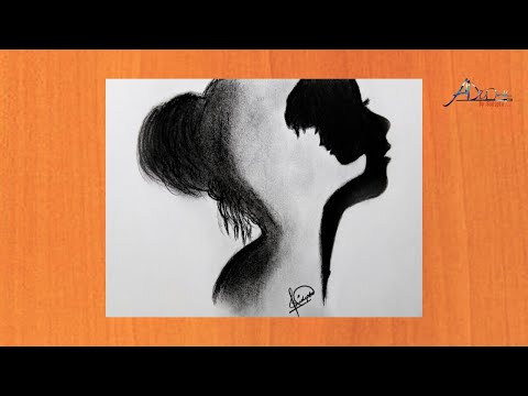 How to draw pencil drawing sad alone girl and sad alone boy/deep meaningful/step  by step - YouTube