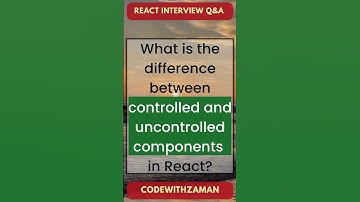 Controlled vs Uncontrolled in React | React JS Explained