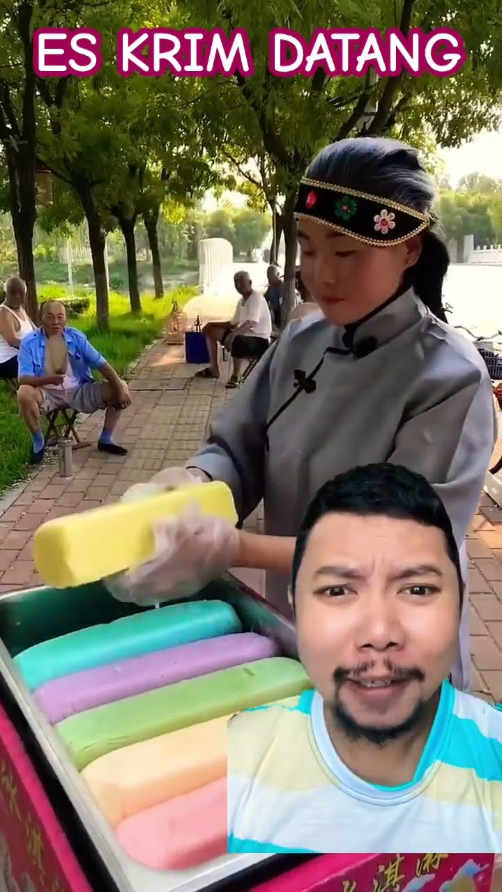 ES KRIM DATANG KITA SENANG!!!?? #food #icecream #streetfood #dessert #funny