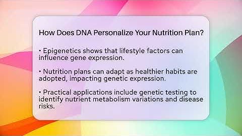 How Does DNA Personalize Your Nutrition Plan? - Functional and Integrative Wellness Guru
